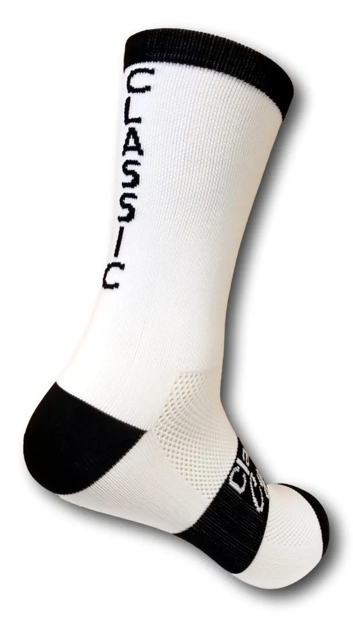 Classic Cycling Equipe Socks - White Black "Classic"